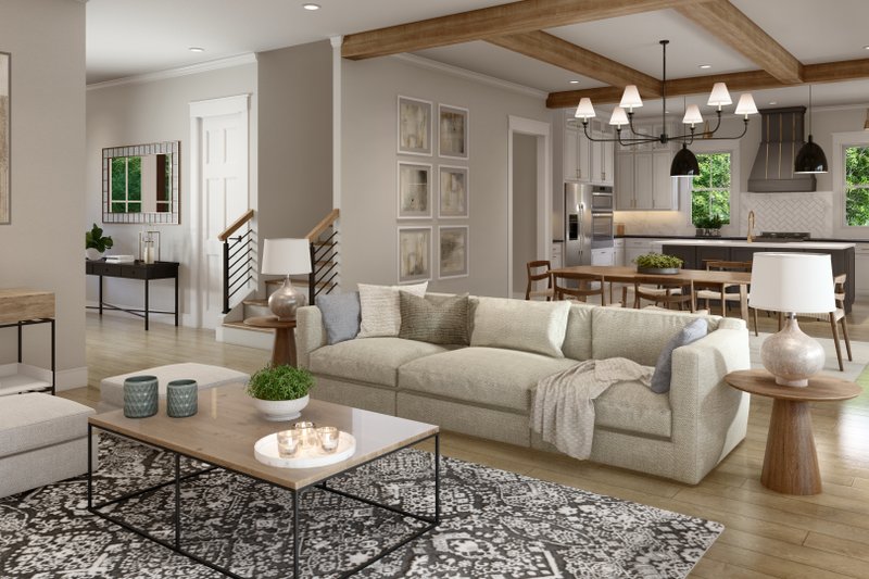 House Plan Design - Interior - Family Room 1 for Farmhouse House Plan #430-260 - 4 bed, 3.5 bath