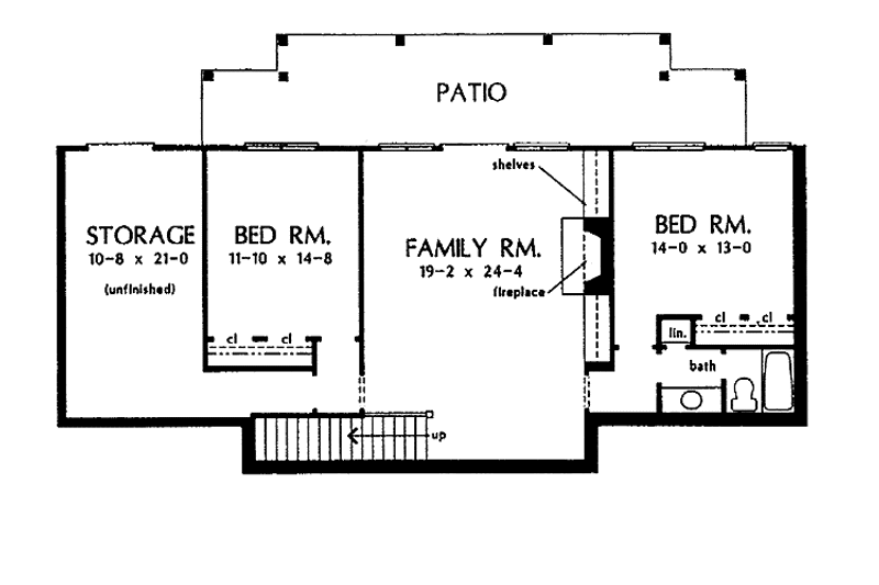 Home Plan - Floor Plan - Lower Floor for Country House Plan #929-563 - 4 bed, 3 bath