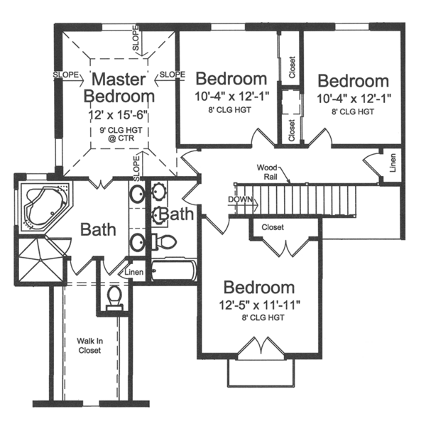Home Plan - European Floor Plan - Upper Floor Plan #46-849