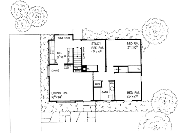Home Plan - Colonial Floor Plan - Main Floor Plan #72-589