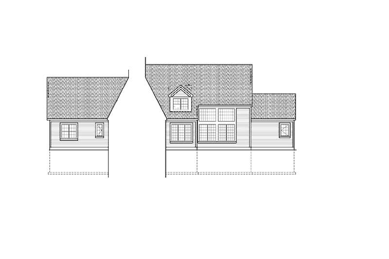 Architectural House Design - Exterior - Rear Elevation for Country House Plan #328-401 - 5 bed, 4 bath
