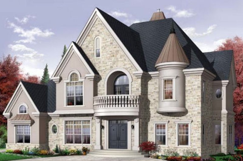 Architectural House Design - European Exterior - Front Elevation Plan #23-412