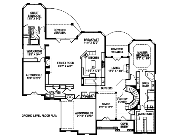 European Floor Plan - Main Floor Plan #141-292