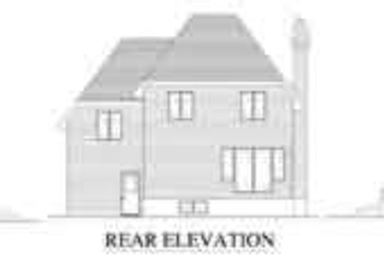 Exterior - Rear Elevation for European House Plan #138-177 - 3 bed, 1.5 bath