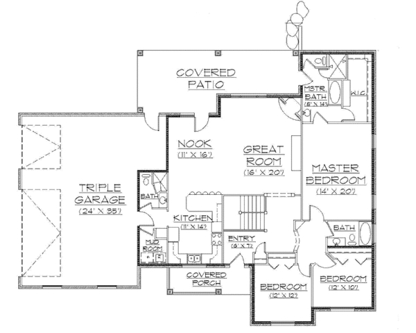 Dream House Plan - Traditional Floor Plan - Main Floor Plan #945-95