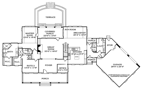 Home Plan - Classical Floor Plan - Main Floor Plan #453-332