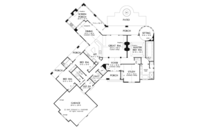 Floor Plan - Main Floor for European House Plan #929-903 - 3 bed, 2.5 bath