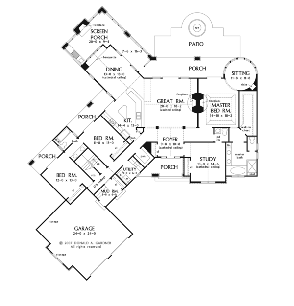 Dream House Plan - European Floor Plan - Main Floor Plan #929-903