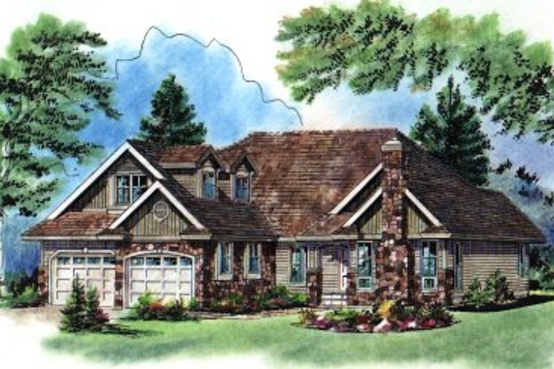 Architectural House Design - Traditional Exterior - Front Elevation Plan #18-281