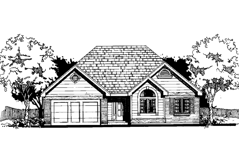 Home Plan - Ranch Exterior - Front Elevation Plan #300-120