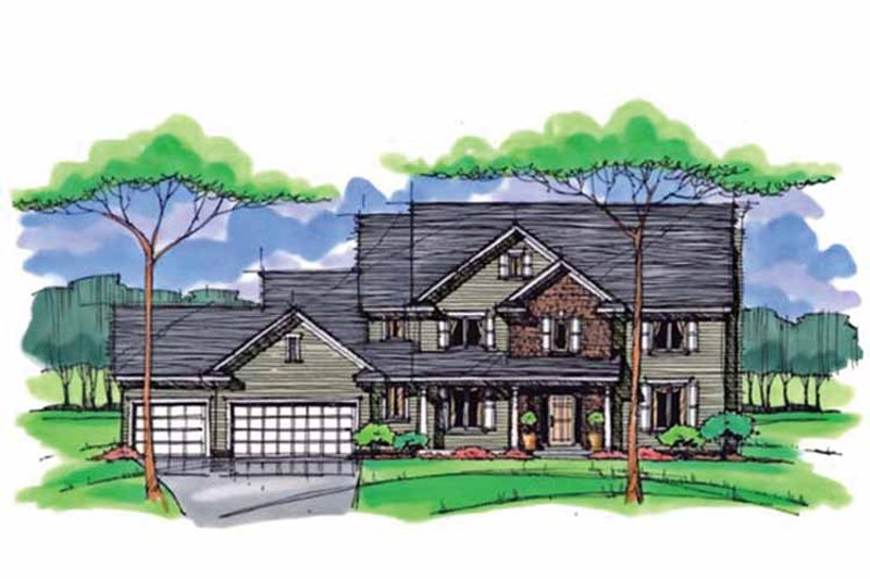 Dream House Plan - Colonial Exterior - Front Elevation Plan #51-1014