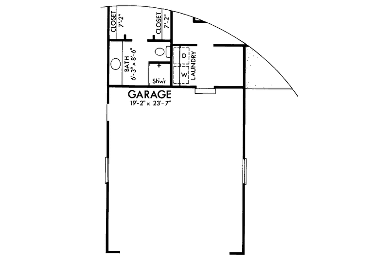 Home Plan - Floor Plan - Lower Floor for Contemporary House Plan #320-808 - 3 bed, 2 bath