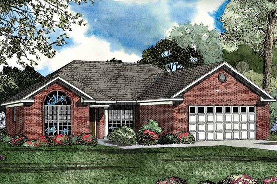 Exterior - Front Elevation 3 for Ranch House Plan #17-3069 - 3 bed, 2 bath