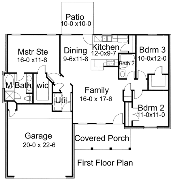 Home Plan - Traditional Floor Plan - Main Floor Plan #120-205