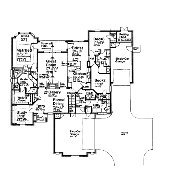 Dream House Plan - Country Floor Plan - Main Floor Plan #310-1245