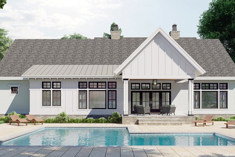 Home Plan - Exterior - Rear Elevation for Farmhouse House Plan #51-1171 - 3 bed, 2.5 bath