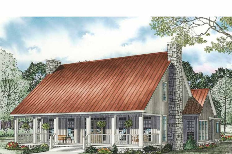 House Design - Exterior - Front Elevation 3 for Country House Plan #17-3343 - 3 bed, 2.5 bath