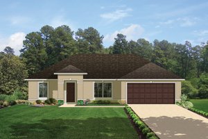 Mediterranean Exterior - Front Elevation Plan #1058-33