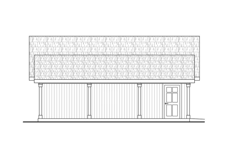 House Blueprint - Exterior - Other Elevation 2 for Cabin House Plan #124-1444 - 3 bed, 2.5 bath