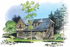 Architectural House Design - European Exterior - Front Elevation Plan #1016-88