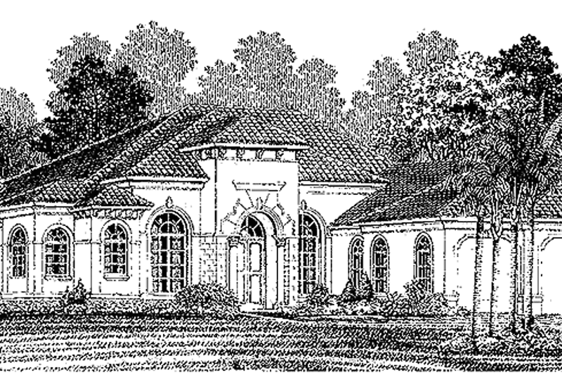 Home Plan - Mediterranean Exterior - Front Elevation Plan #1017-9