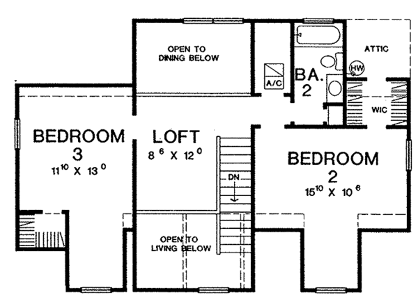 Home Plan - Country Floor Plan - Upper Floor Plan #472-234