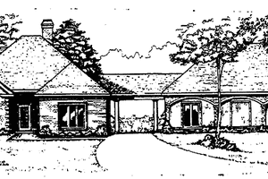 Country Exterior - Front Elevation Plan #30-279