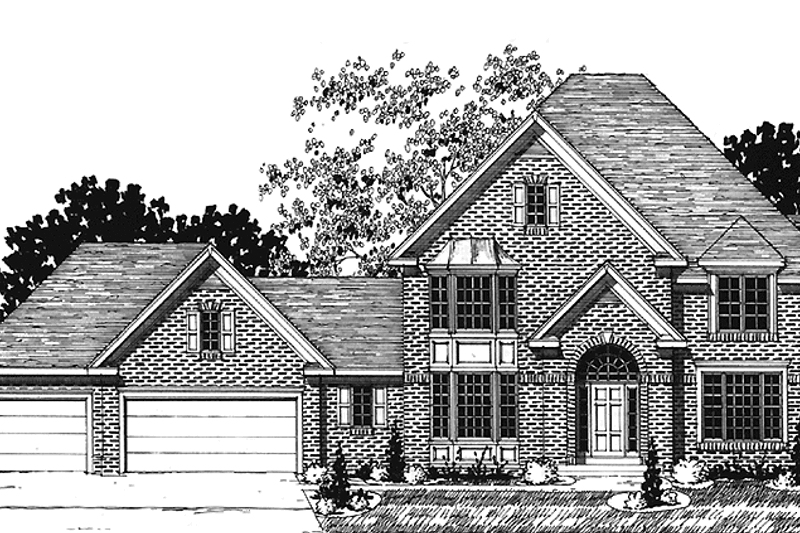 Dream House Plan - European Exterior - Front Elevation Plan #320-1440
