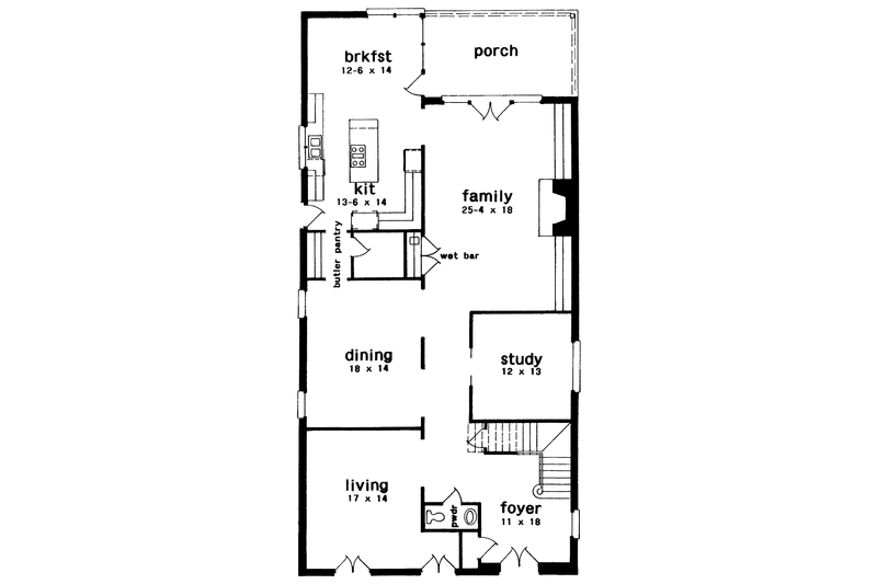 Dream House Plan - Floor Plan - Main Floor for European House Plan #301-137 - 4 bed, 3.5 bath