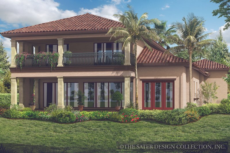 Dream House Plan - Exterior - Rear Elevation 1 for Mediterranean House Plan #930-449 - 3 bed, 3.5 bath