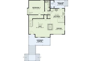 Floor Plan - Main Floor for Cottage House Plan #17-2363 - 2 bed, 2 bath