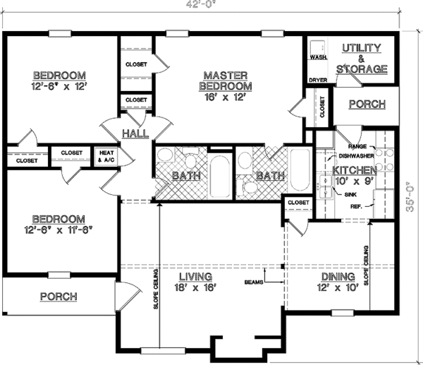Dream House Plan - Floor Plan - Main Floor Plan #45-561