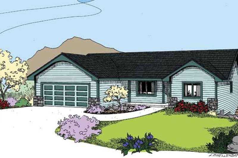 Home Plan - Country Exterior - Front Elevation Plan #60-1030
