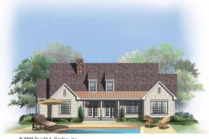 Exterior - Rear Elevation for Craftsman House Plan #929-746 - 4 bed, 2 bath
