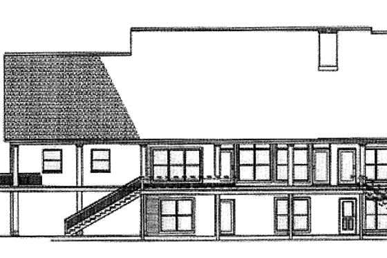 Exterior - Rear Elevation for Country House Plan #17-2628 - 4 bed, 4 bath