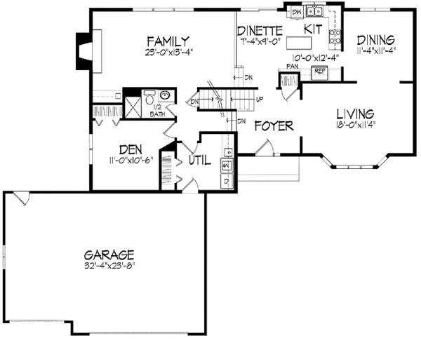 House Plan Design - Country Floor Plan - Main Floor Plan #51-818