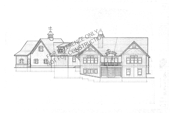 Exterior - Rear Elevation 1 for Craftsman House Plan #928-36 - 4 bed, 3.5 bath