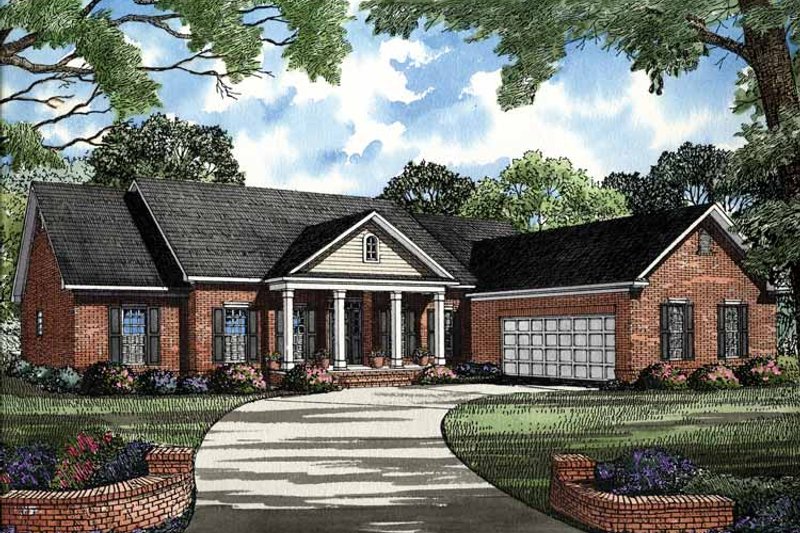Dream House Plan - Classical Exterior - Front Elevation Plan #17-3017