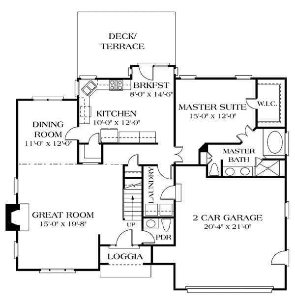 Dream House Plan - Country Floor Plan - Main Floor Plan #453-486