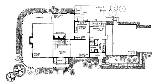 House Design - Victorian Floor Plan - Main Floor Plan #72-679