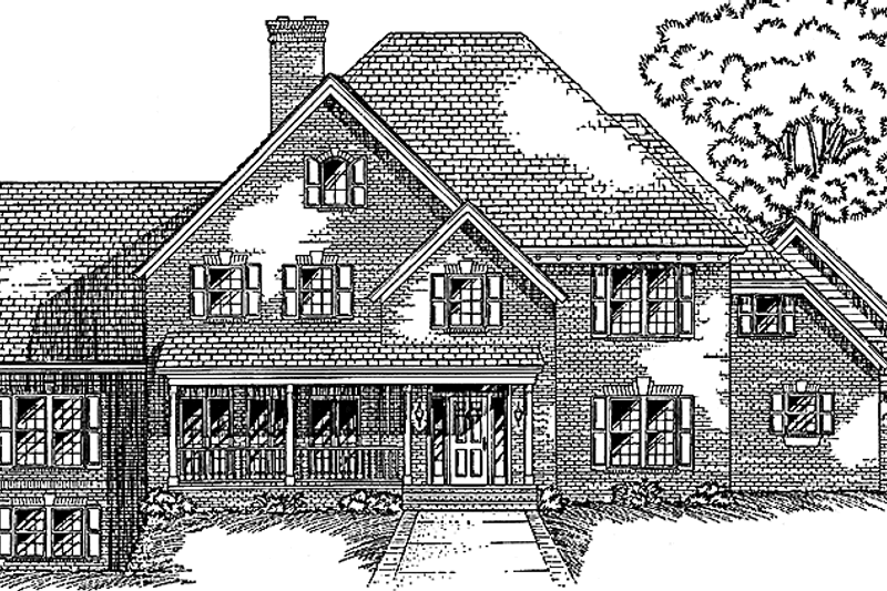 Architectural House Design - Country Exterior - Front Elevation Plan #994-8