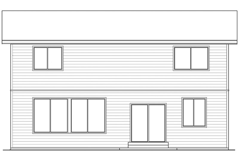 House Design - Exterior - Rear Elevation for Contemporary House Plan #569-15 - 3 bed, 2.5 bath