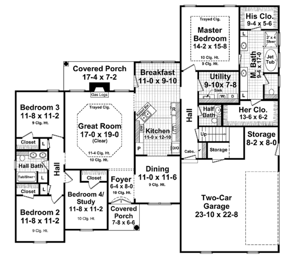 Home Plan - Country Floor Plan - Main Floor Plan #21-413