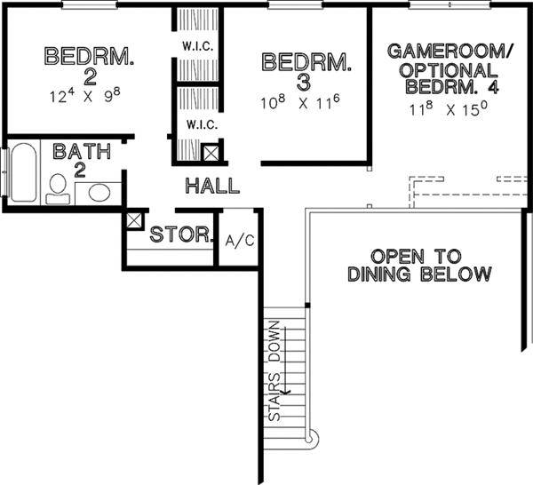 Home Plan - Floor Plan - Upper Floor Plan #472-71