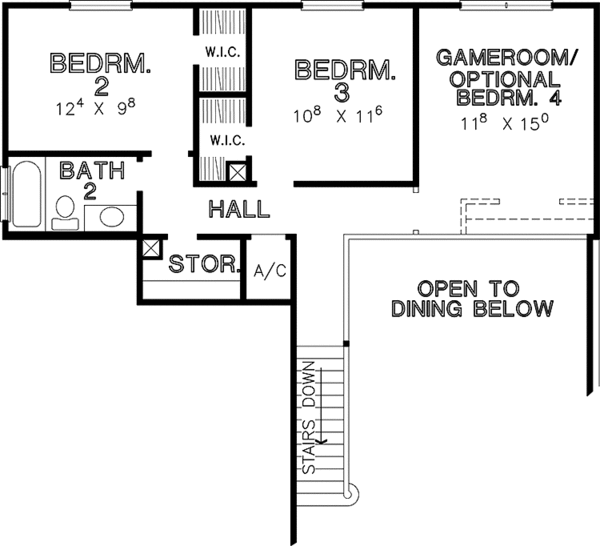 House Blueprint - Floor Plan - Upper Floor Plan #472-71