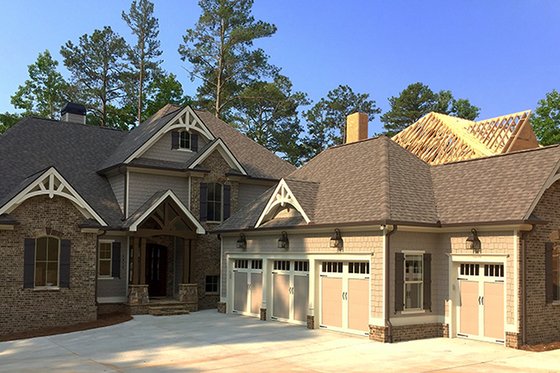 Exterior - Front Elevation 3 for Country House Plan #437-80 - 4 bed, 3.5 bath