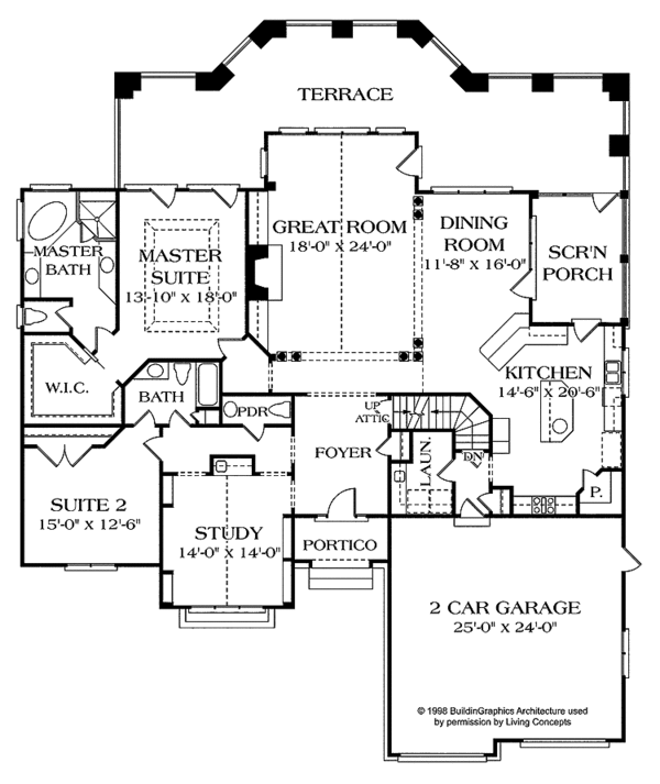 Architectural House Design - Country Floor Plan - Main Floor Plan #453-301