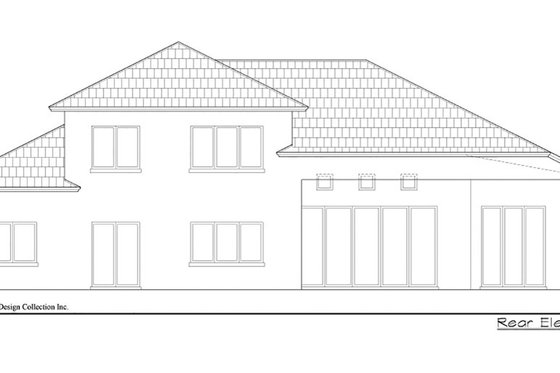 Exterior - Rear Elevation 1 for Contemporary House Plan #930-504 - 4 bed, 4 bath