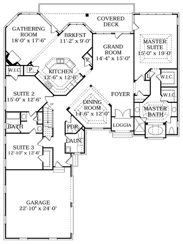 Dream House Plan - Ranch Floor Plan - Main Floor Plan #453-354