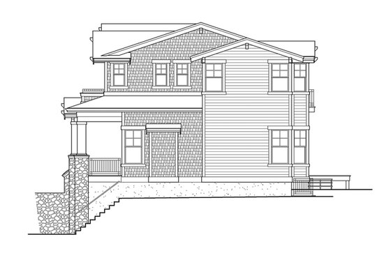 Exterior - Other Elevation for Craftsman House Plan #132-465 - 5 bed, 5.5 bath